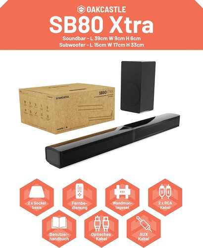 Soundbar subwoofer hdmi - tv, 2.1